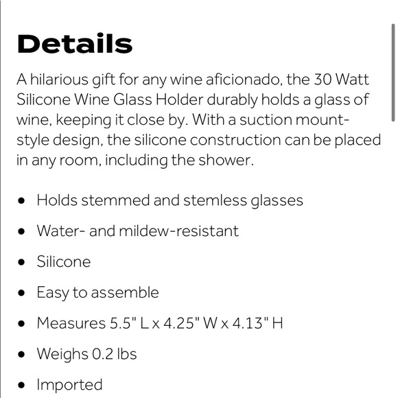 NWT 🏷 Sipski Wine Glass Holder - Picture 2 of 7